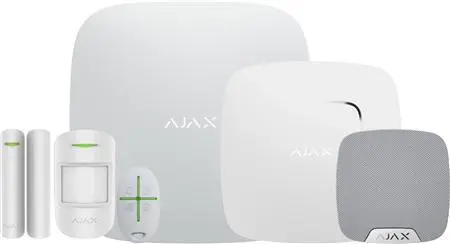 AJAX alarm kit with siren &amp; smoke detector - WHITE