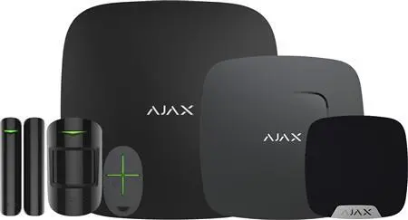 AJAX alarm kit with siren &amp; smoke detector - BLACK