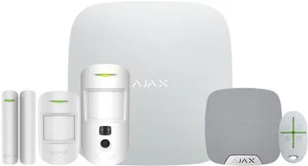 Ajax alarm-2 kit2 med siren och PIR-kamera - VIT