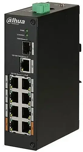 Dahua PFS3110-8ET-96 8-port PoE switch with 90W PoE, PoE watchdog and PoE up to 250 m