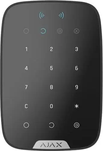 Ajax KeyPad Plus control panel with card reader - BLACK