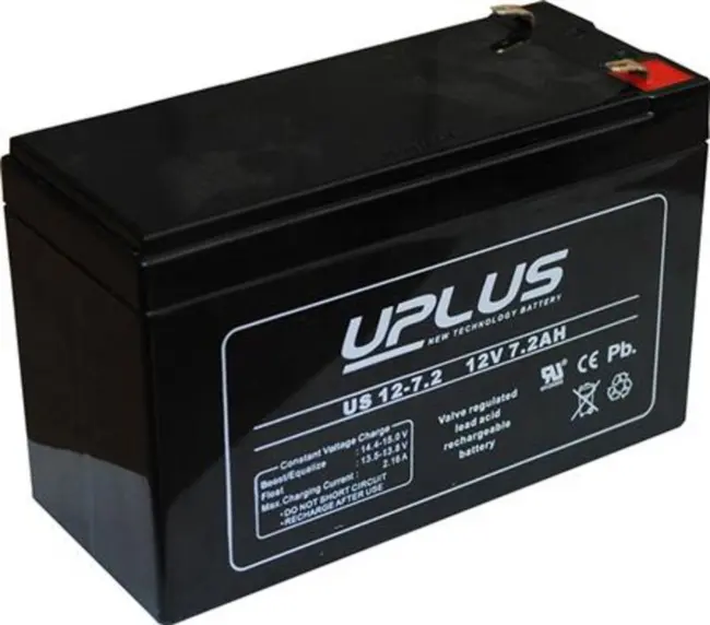 Uplus 12 volt 7,2 Ah. battery (AGM)