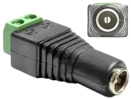 Power plug with screw terminals - DC 12V Female plug