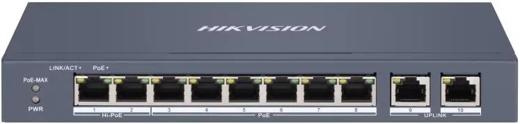 Hikvision DS-3E1310HP-EI 8-ports Smart Hi-PoE Switch