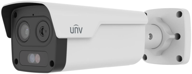 Uniview termisk og visuel bullet 7mm mic/spk/strobe