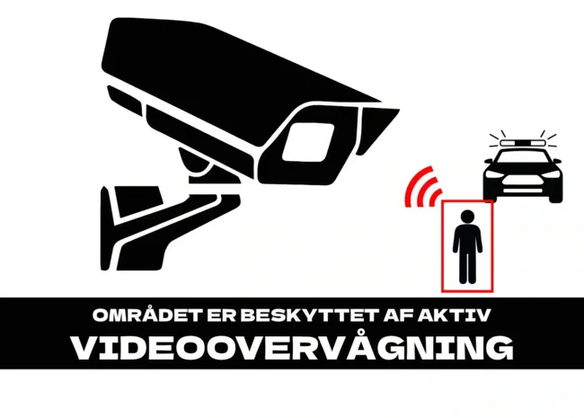 Videoovervågningsskilt