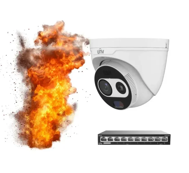 Uniview fristående termiskt kit för tidig upptäckt av värme och brand