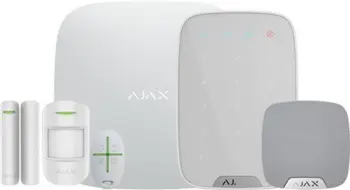 Ajax alarm-kit w. siren and controlpanel - WHITE
