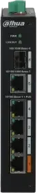 Dahua PFS3106-4ET-60 4-port PoE switch with Hi-PoE 60W, PoE watchdog and PoE up to 250 m