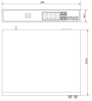 Hikvision DS-3E1310P-SI 8-portars PoE + Switch