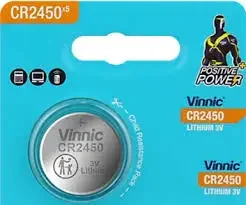 Vinnic CR2450 Lithium 3V Knappcelle batteri