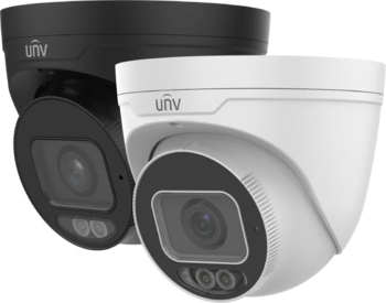 Uniview 8MP smart turret IR mic/spk/light/strobe