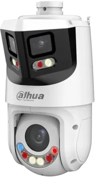 Dahua SDT4E425-8P-GB-APV1 8+4MP panoramic camera with 180° view, 25x zoom, smart tracking, lights and sound