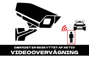 Videoovervågningsskilt