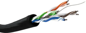 Cat 5e U/UTP outdoor network cable on reel - Black