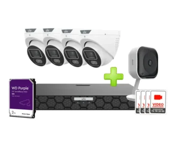 Uniview Standard Surveillance Package with 4 x 8MP Cameras - White