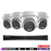 Hikvision overvågningssæt med 4 x 4MP 24/7 farve kameraer og 8 kanals optager