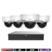 Uniview overvågningssæt med 4 x 4MP dome kameraer og 4 kanals optager