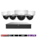 Uniview surveillance kit with 4 x 4MP dome cameras and 4-channel recorder