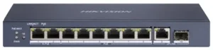 Hikvision DS-3E0510HP-E 8 ports Gigabit PoE switch med Hi-PoE og SFP