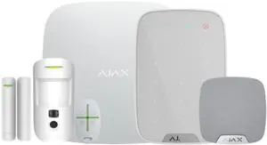 Ajax alarm-kit2 m. sirene, betjeningspanel & PIRCAM - HVID