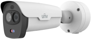 Uniview 4MP thermal and optical bullet mic/spk/light