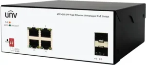UNV industri switch PoE 4+2 SFP 30/75W (unmanaged)